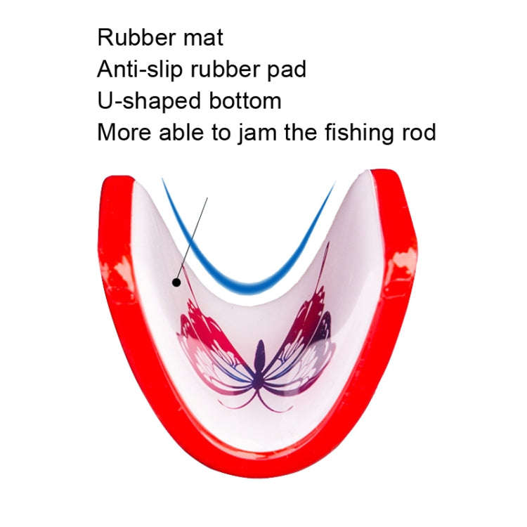Duckbill Type Universal Non-slip Fishing Rod Bracket Head(Red)