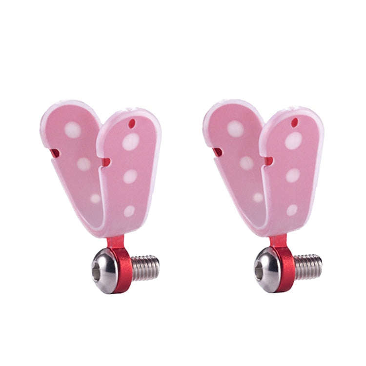 2 PCS Aluminum Alloy Rod Head Universal Anti-Slip Luminous Front Fork Head, Style: Narrow Red