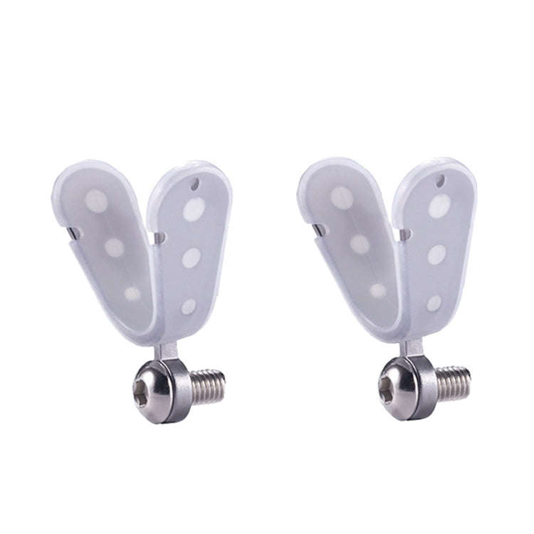 2 PCS Aluminum Alloy Rod Head Universal Anti-Slip Luminous Front Fork Head, Style: Narrow Gray