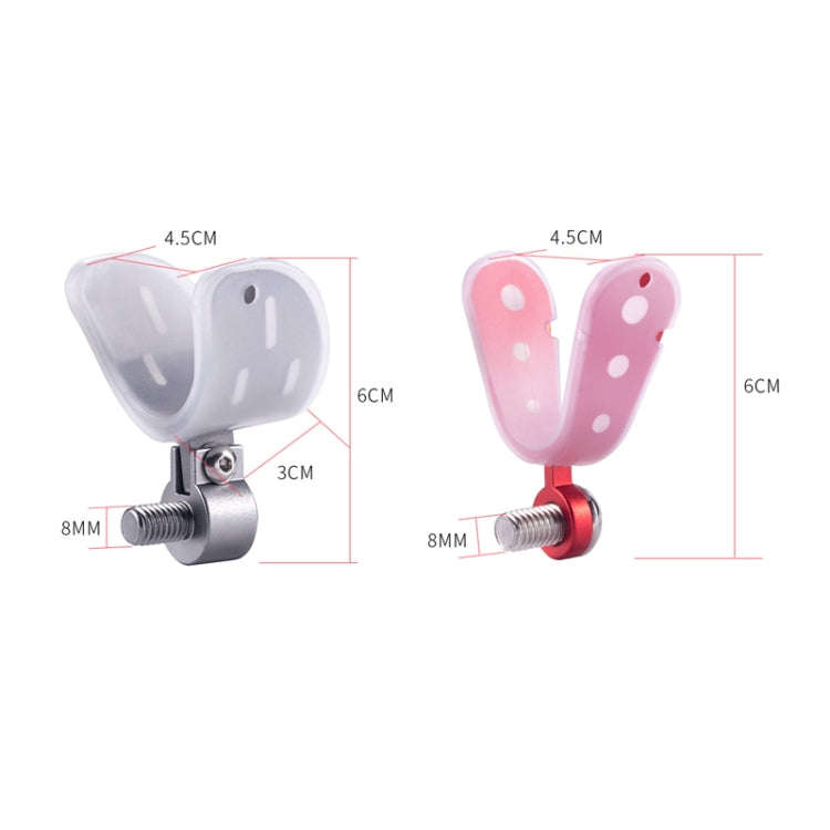 Aluminum Alloy Rod Head Universal Anti-Slip Luminous Front Fork Head, Style: Wide Gray