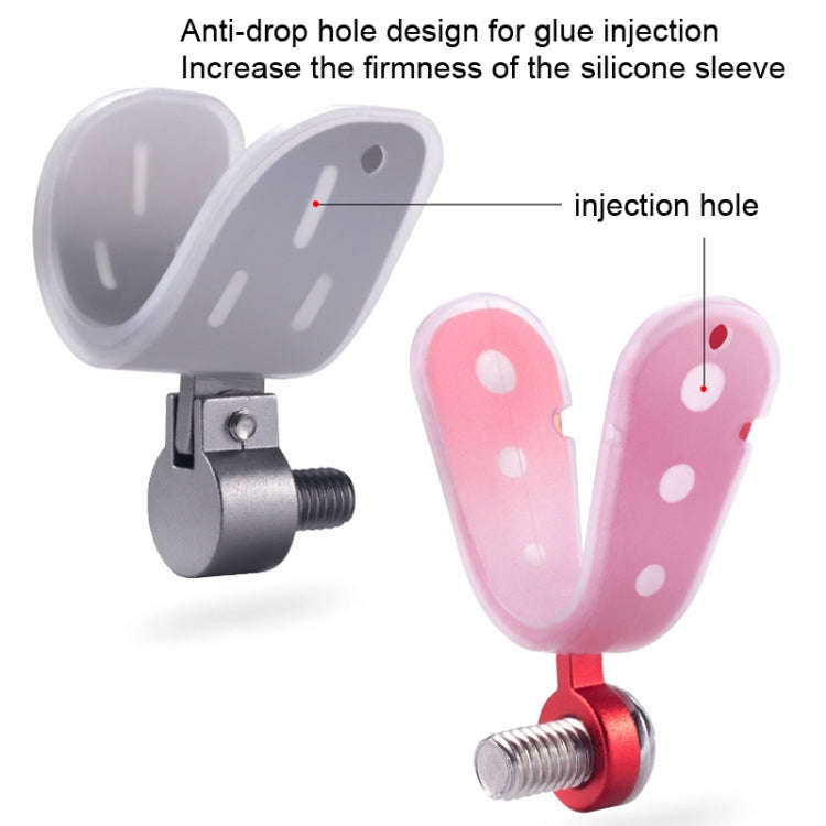 Aluminum Alloy Rod Head Universal Anti-Slip Luminous Front Fork Head, Style: Wide Gray