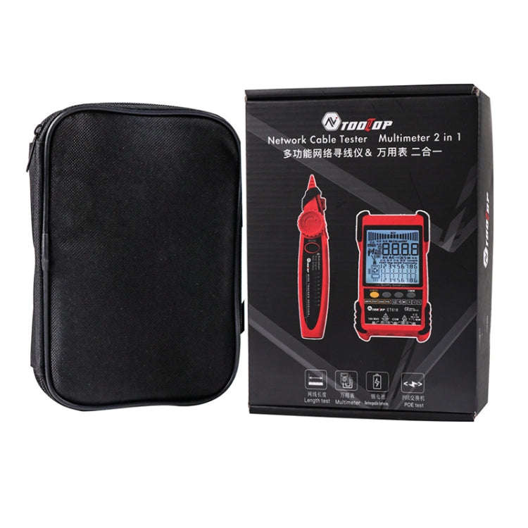 ET616  Rechargeable Adjustable Network Cable Tester Wire Tracker POE Cable Tester (Red)