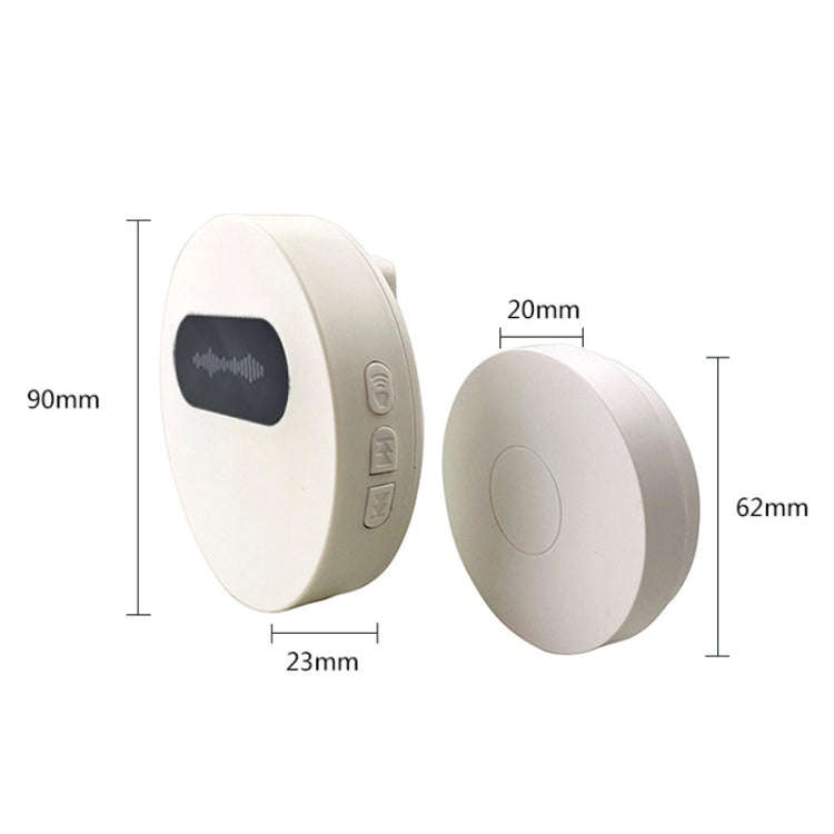 T10-1 1 For 1 Lighting Self-Power Generation Wireless Intelligent Doorbell(EU Plug Black)