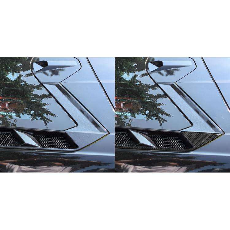 For Chevrolet Corvette C8 4pcs /Set Roof Engine Vent Sticker(Black)