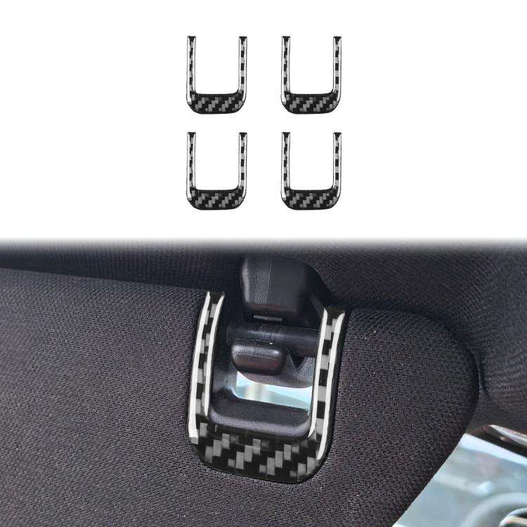 For Chevrolet Corvette C8 4pcs /Set Sun Visor Decorative Sticker(Black)