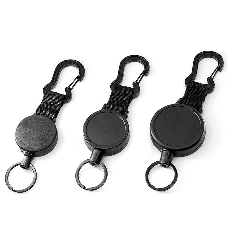 Retractable High Elastic Wire Rope Gourd Shaped Key Chain, Size: Medium