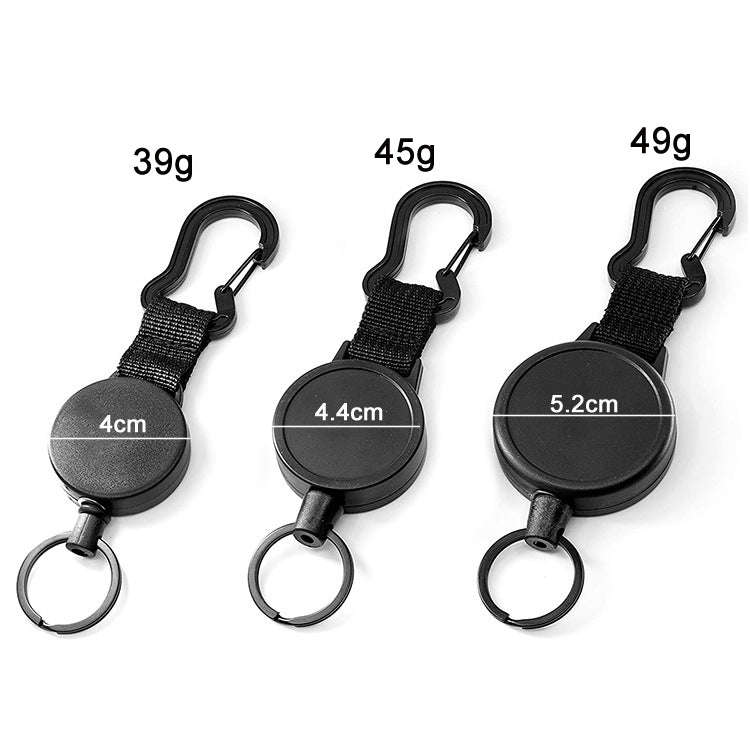 Retractable High Elastic Wire Rope Gourd Shaped Key Chain, Size: Medium