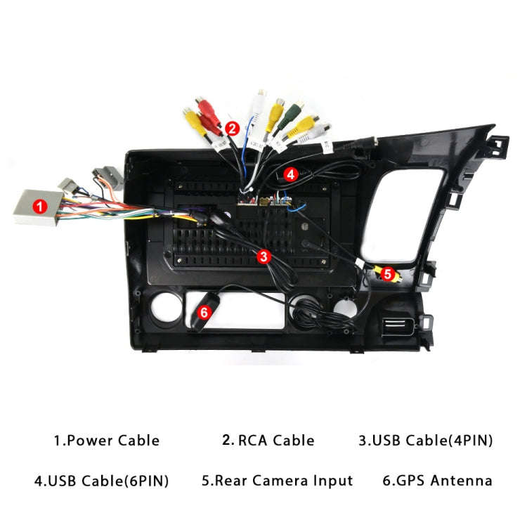 For Honda Civic 10.1 inch Android WiFi Navigation Machine, Style: Standard+12 Light Camera(2+32G)