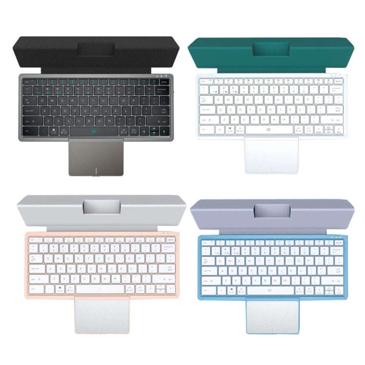 KF8700 78 Keys Hidden Touchpad Portable Tablet Computer Wireless Bluetooth Keypad With PU Leather...