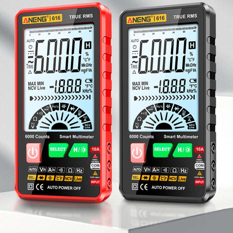 ANENG 616 Automatic High-precision Digital Display Capacitance Multimeter, Color: Red(Color Box)