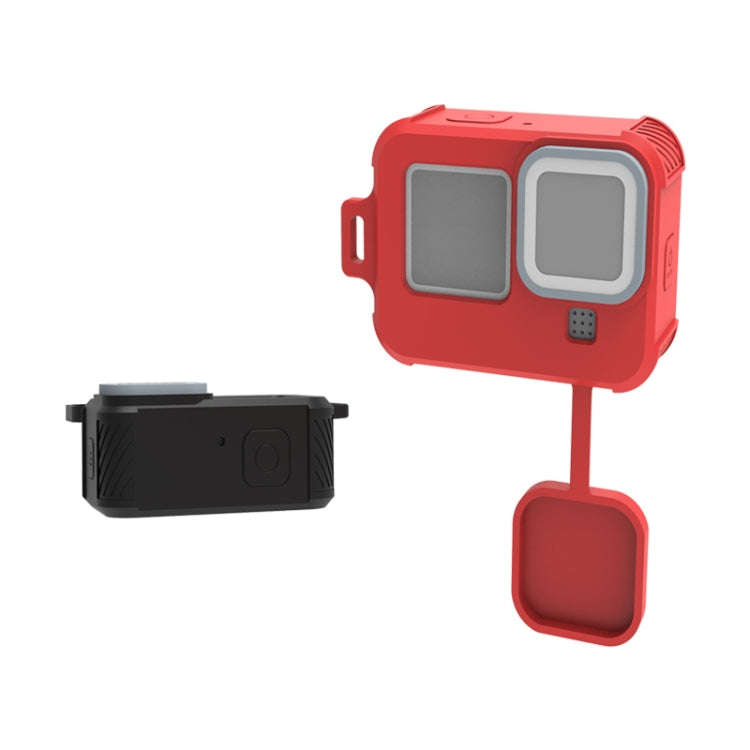 For GoPro HERO10 Black / HERO9 Black Liquid Silicone Case(Rose Red)