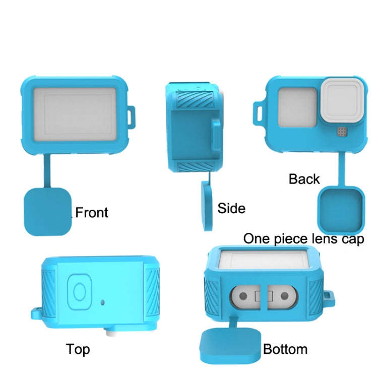 For GoPro HERO10 Black / HERO9 Black Liquid Silicone Case(Rose Red)