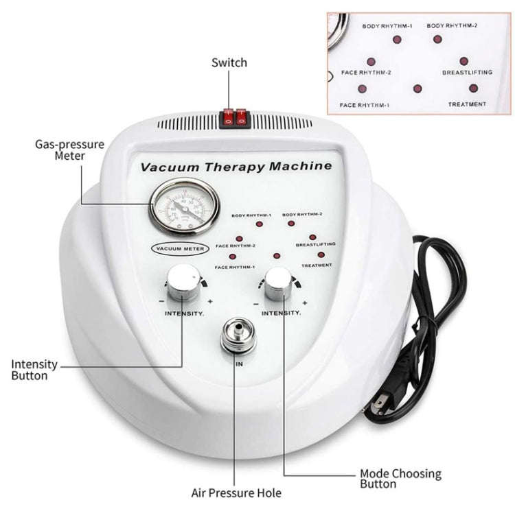 Vacuum Massage Breast Enlargement Pumb Machine With Large Pump 30 Cups(110V US Plug)