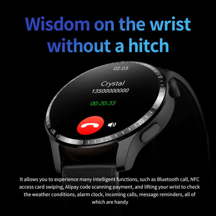 UM93Pro 1.28 Inch Heart Rate/Blood Oxygen Monitoring Bluetooth Calling Watch With NFC Function(Bl...