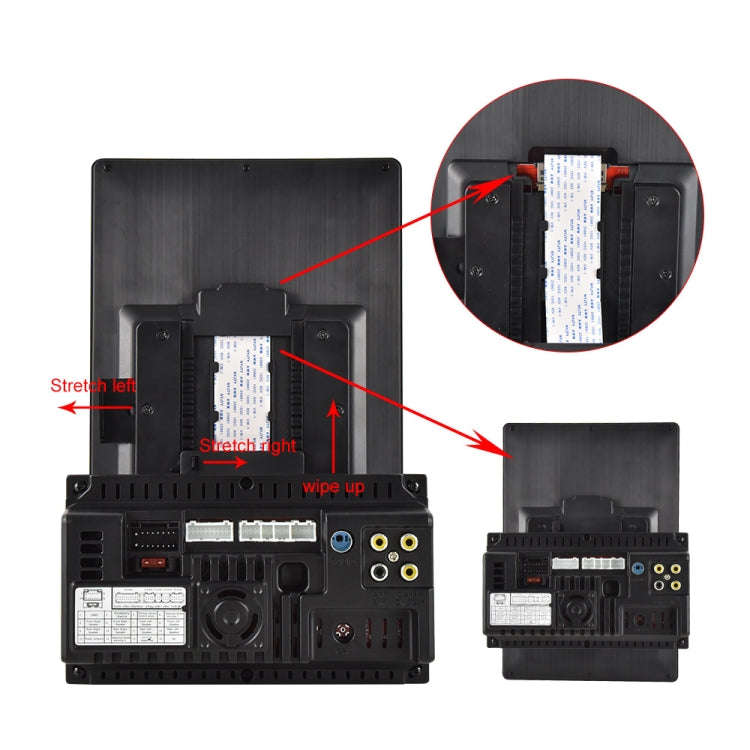 9520C Double Spindle 9.5 inch Vertical Screen Car MP5 Player, Style: Standard+AHD Camera