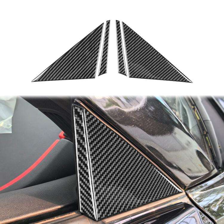 For Chevrolet Corvette C8 4pcs /Set External A-Pillar Decorative Sticker(Black)