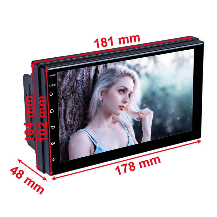 C7001 7 inch Touch Screen Built-In CarPlay Car MP5 Player, Style: Standard+12 Light Camera