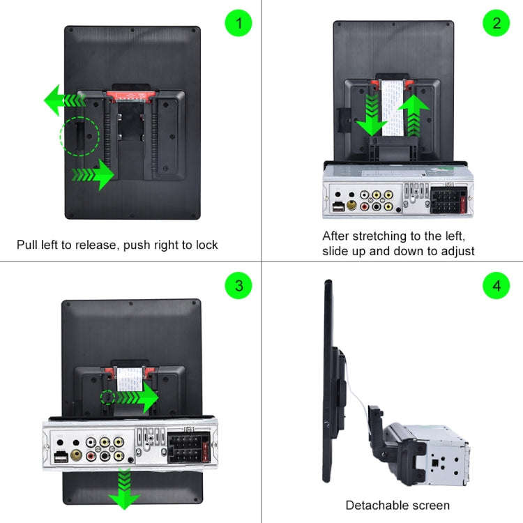 C800 9.5 Inch MP5 Single Butt Carplay Player, Style: Standard+12 Light Camera