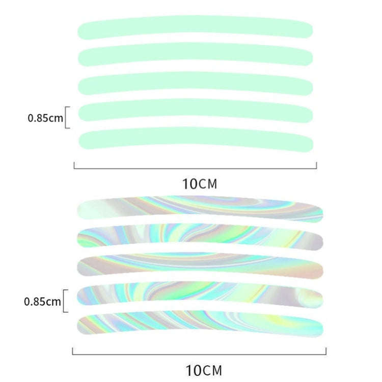 20pcs /Set Car Rainbow Wheel Hub Reflective Stickers Tire Luminous Warning Decoration, Color: Purity