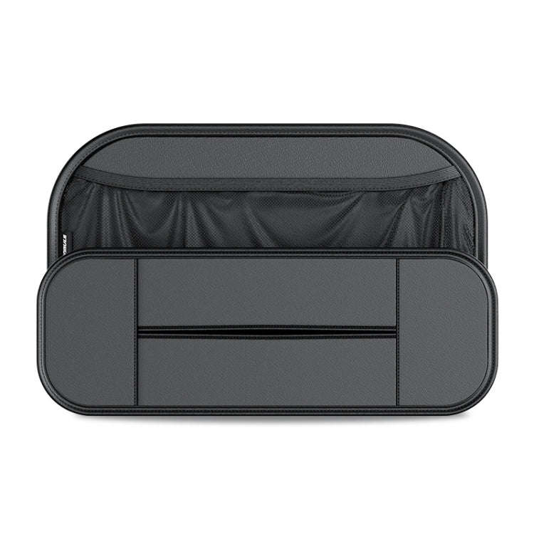 Car Seat Rear Leather Multi-function Convenient Storage Bag(Black)