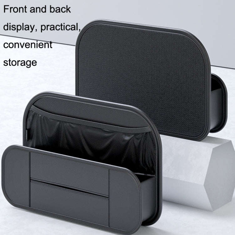 Car Seat Rear Leather Multi-function Convenient Storage Bag(Black)