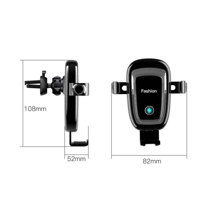 S19 15W Gravity Car Phone Wireless Charging Stand(Black)