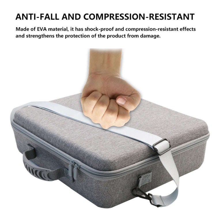 For PS5 Slim Game Console EVA Storage Bag Handbag Carrying Case(1959 Black)