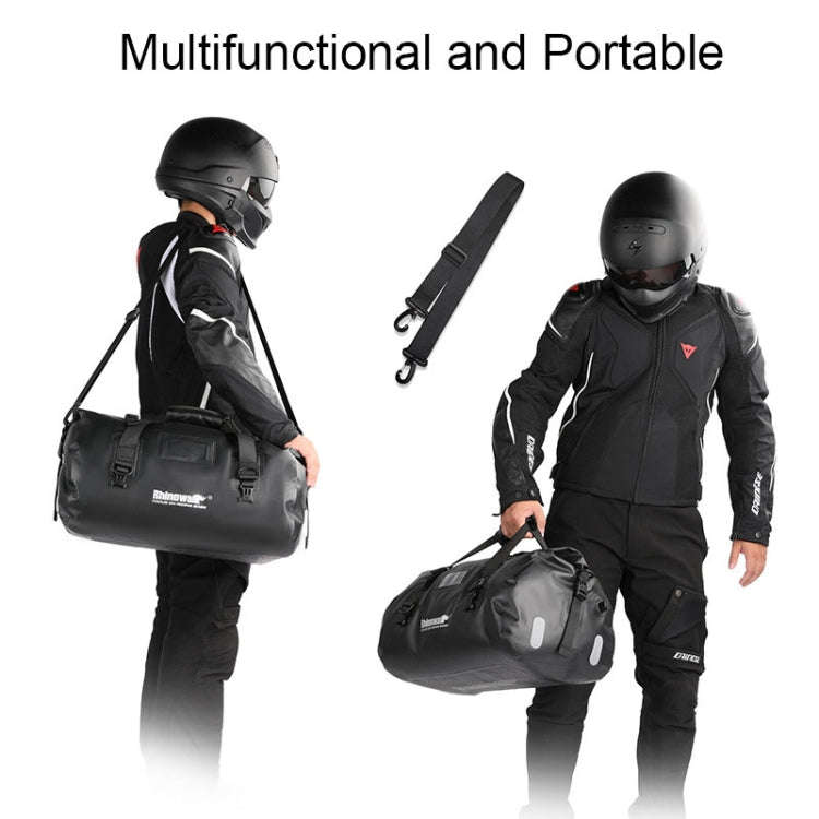 Rhinowalk MT20450 45L Large Capacity Portable Waterproof Motorcycle Tail Bag(Black)
