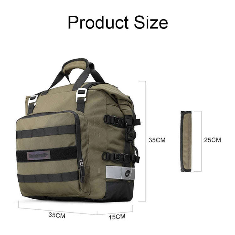 Rhinowalk MT2040 20L Large Capacity Waterproof Quick Release Motorcycle Side Bag(Green)