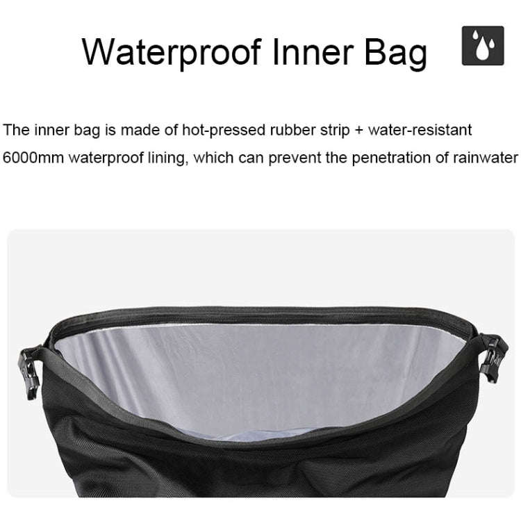 Rhinowalk MT2040 20L Large Capacity Waterproof Quick Release Motorcycle Side Bag(Black)