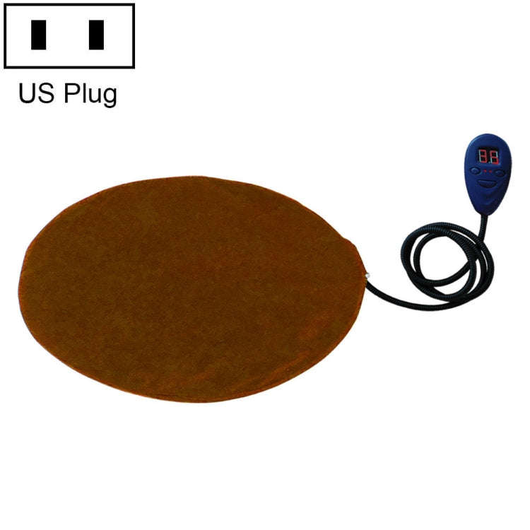 30x30cm Coffee 12V Low Voltage Multifunctional Warm Pet Heating Pad Pet Electric Blanket(US Plug)