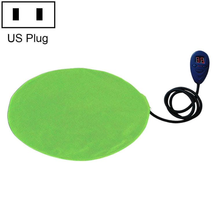 30x30cm Green 12V Low Voltage Multifunctional Warm Pet Heating Pad Pet Electric Blanket(US Plug)