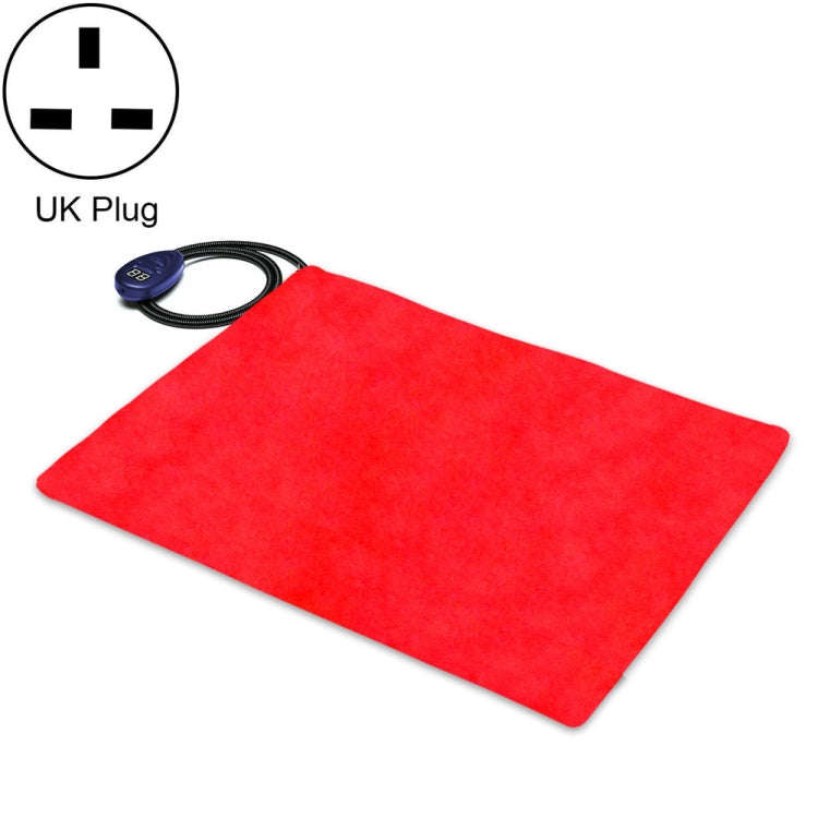 40x30cm Red 12V Low Voltage Multifunctional Warm Pet Heating Pad Pet Electric Blanket(UK Plug)