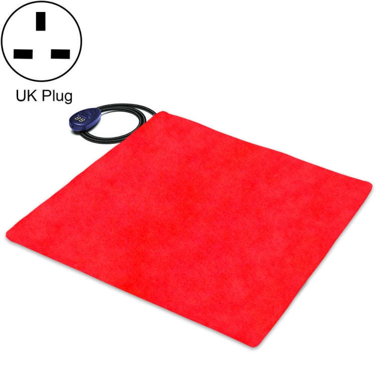50x50cm Red 12V Low Voltage Multifunctional Warm Pet Heating Pad Pet Electric Blanket(UK Plug)