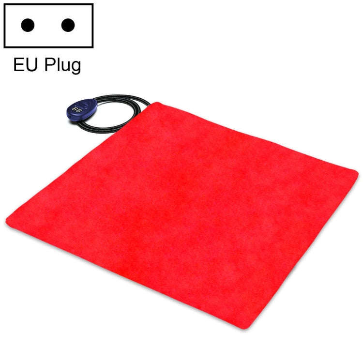 50x50cm Red 12V Low Voltage Multifunctional Warm Pet Heating Pad Pet Electric Blanket(EU Plug)