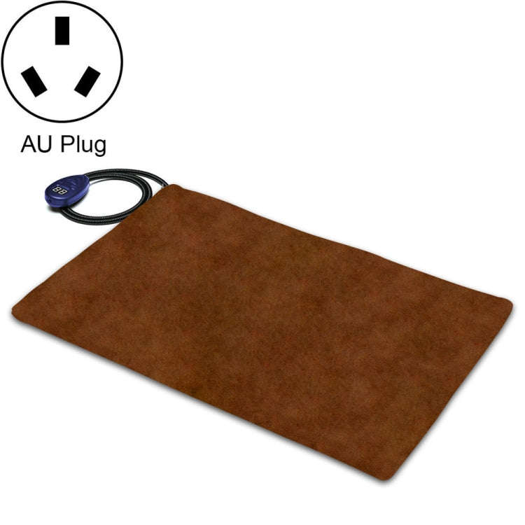 65x40cm Coffee 12V Low Voltage Multifunctional Warm Pet Heating Pad Pet Electric Blanket(AU Plug)