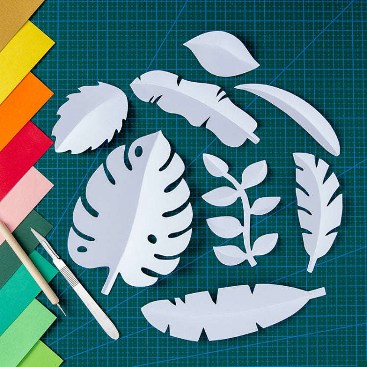 Paper-cut Leaf Ornaments Photography Props(Cold White)