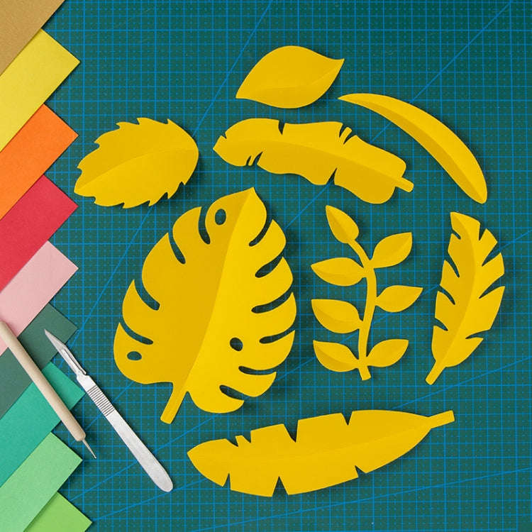 Paper-cut Leaf Ornaments Photography Props(Orange Yellow)
