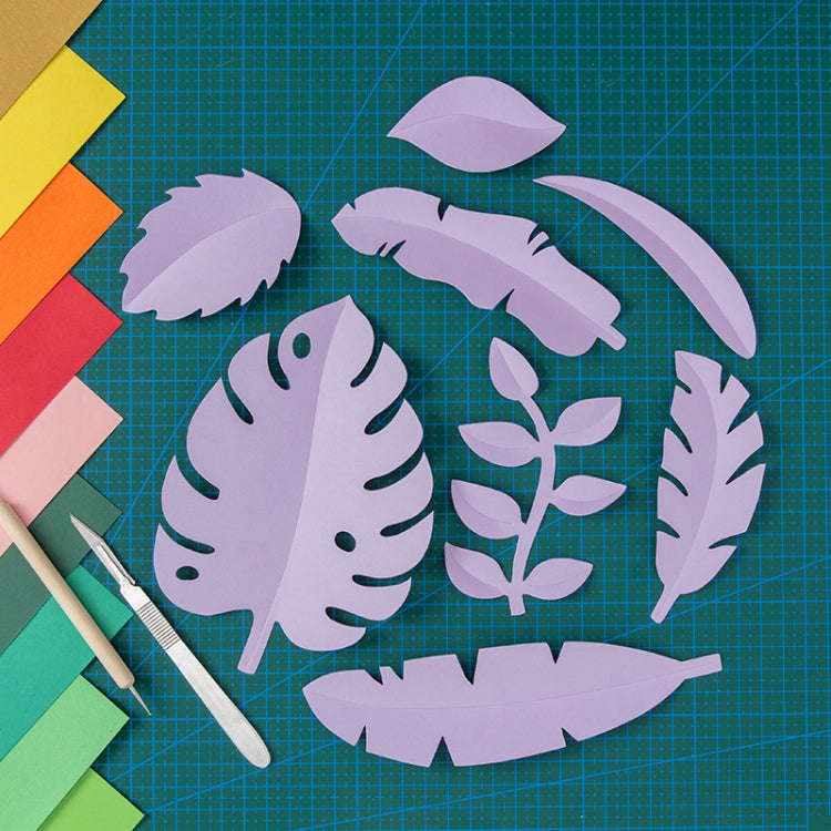Paper-cut Leaf Ornaments Photography Props(Light Purple)