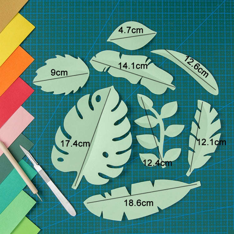 Paper-cut Leaf Ornaments Photography Props(Royal Blue)