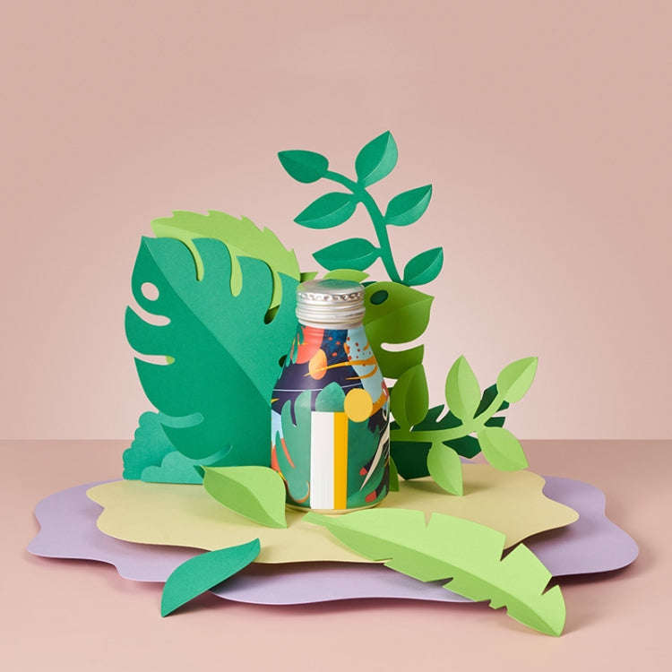 Paper-cut Leaf Ornaments Photography Props(Lake Blue)