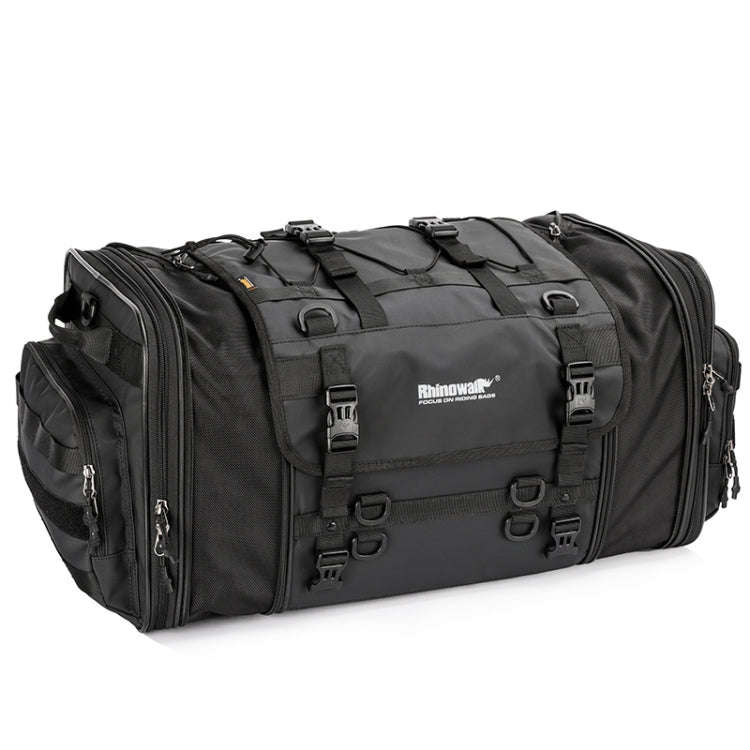Rhinowalk MT4060 Large-capacity Foldable Expandable Tail Bag for Motorcycle Riding with Rain Cove...