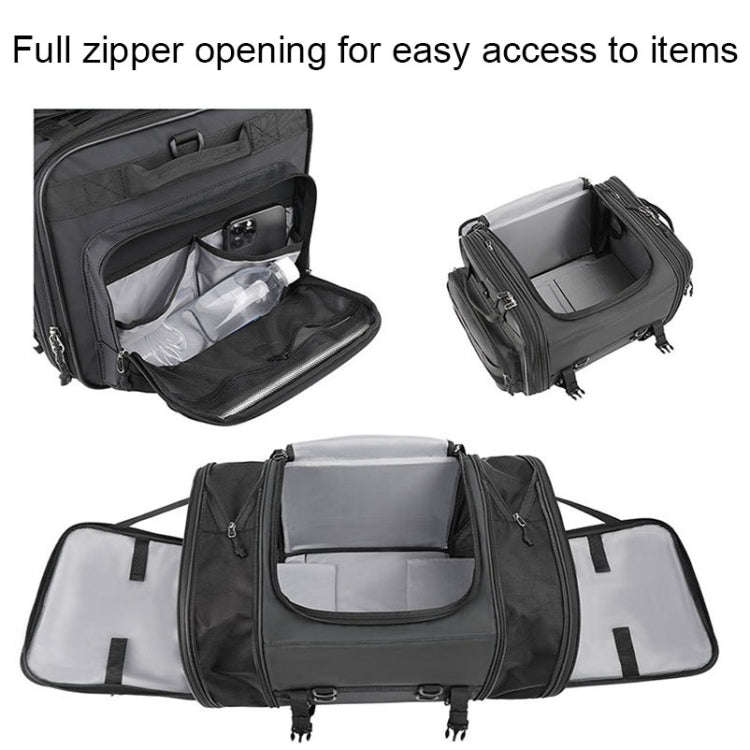 Rhinowalk MT4060 Large-capacity Foldable Expandable Tail Bag for Motorcycle Riding with Rain Cove...