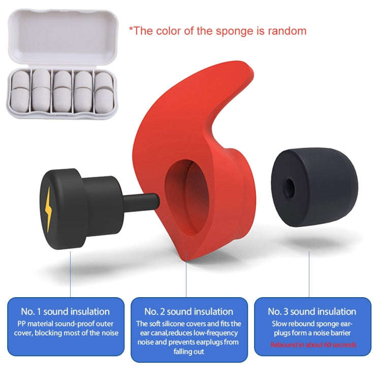 Anti-noise Sleep Earplugs Soundproof Earplugs(Blue)