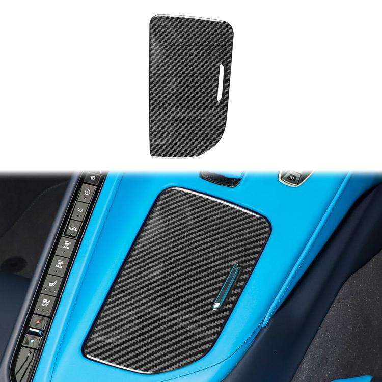 For Chevrolet Corvette C8 Right-Hand Drive Center Control Cup Cover Sticker(Black)