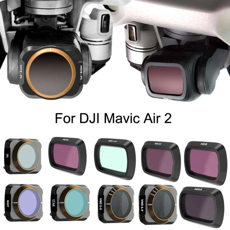 JSR For DJI Mavic Air 2 Motion Camera Filter, Style: UV+CPL+ND8+ND16+ND32+ND64