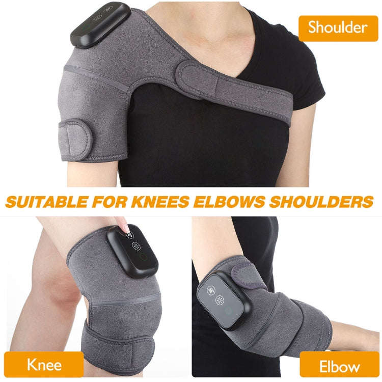 Electric Heating Therapy Knee Massager Vibration Massage Knee Pad(Gray)