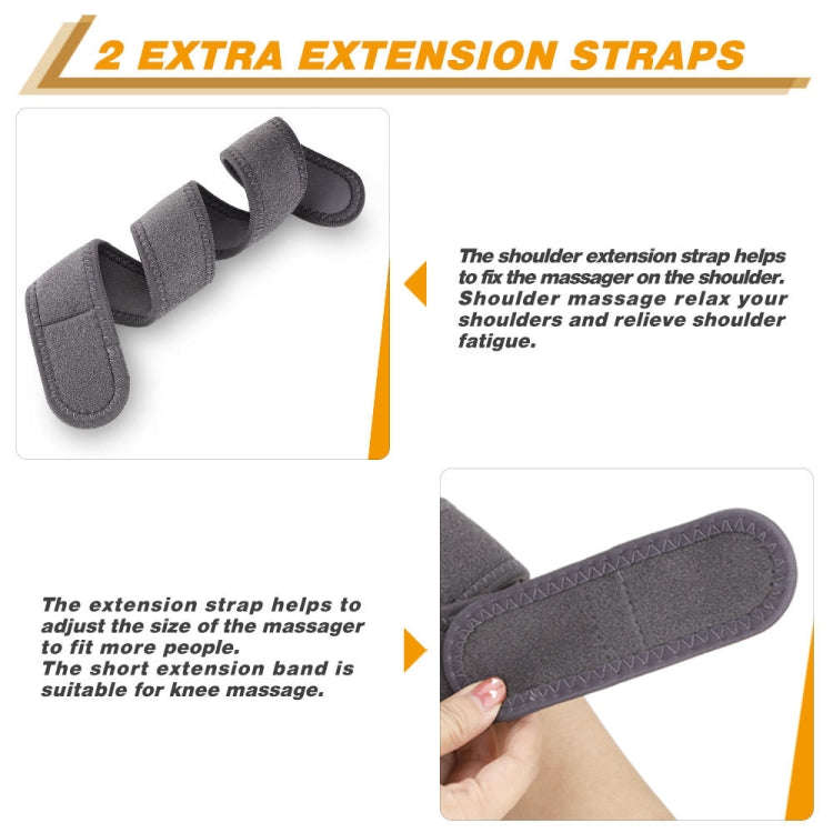 Electric Heating Therapy Knee Massager Vibration Massage Knee Pad(Gray)