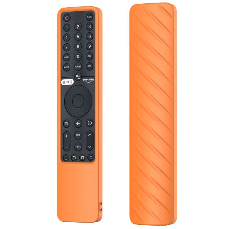 Suitable for Xiaomi P1 Remote Control Twill Washable Drop-proof Silicone Case(Orange)