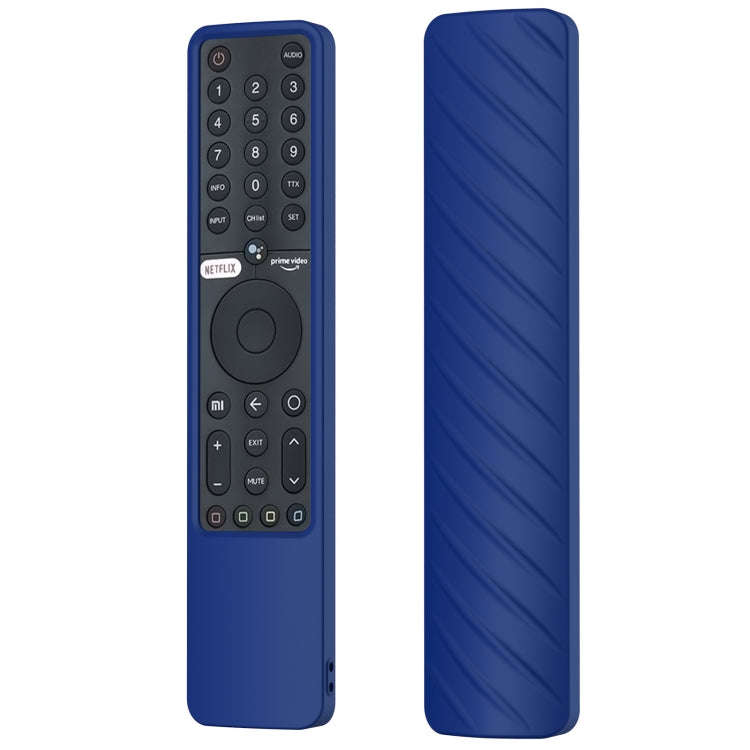 Suitable for Xiaomi P1 Remote Control Twill Washable Drop-proof Silicone Case(Blue)